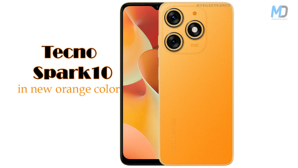 Tecno Spark 10 in new orange color