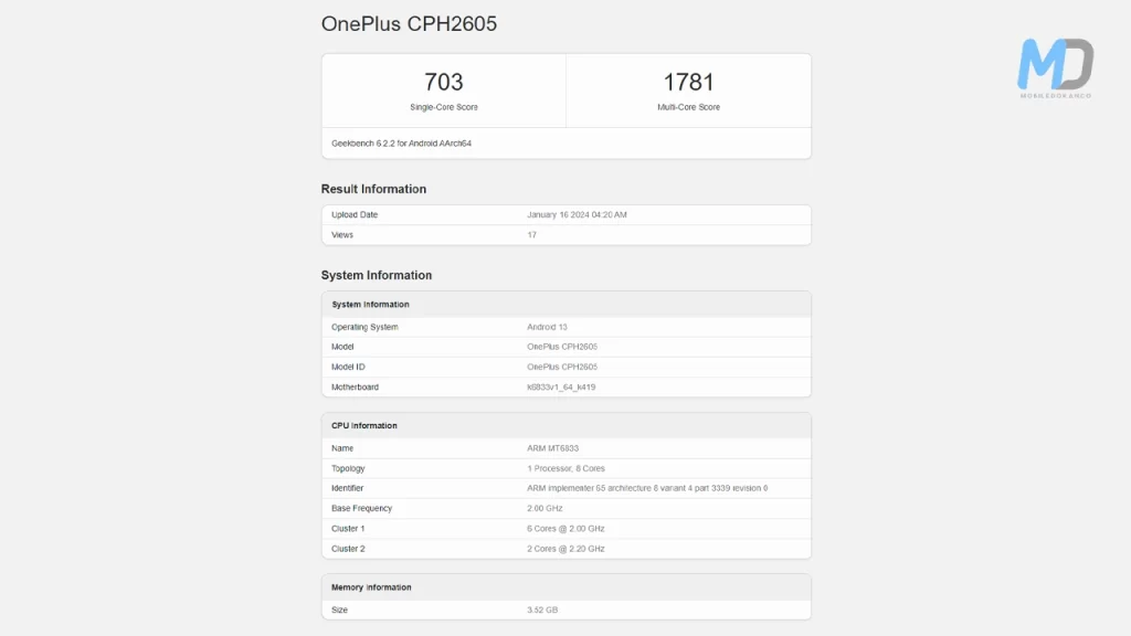 OnePlus Nord N30 SE Geekbench listing reveals key specs.webp