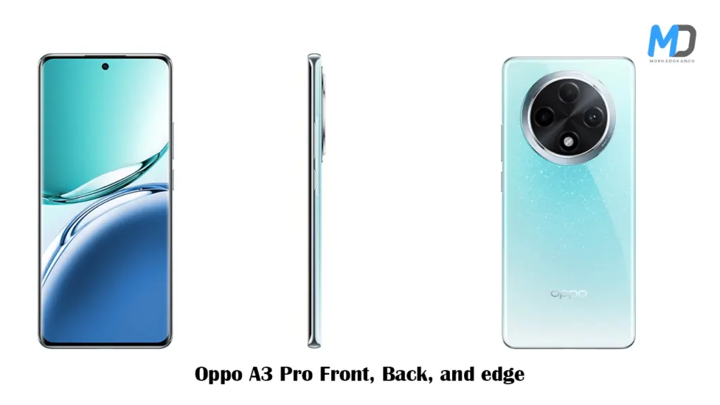 Oppo A3 Pro Front, Back, and edge