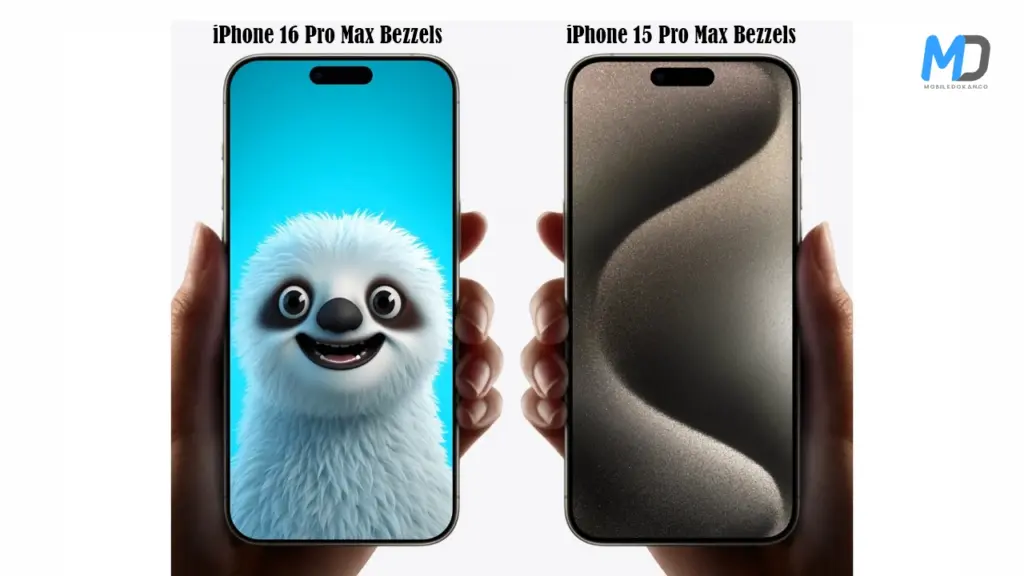 iPhone 16 Pro Max vs iPhone 15 Pro Max bezels comparison